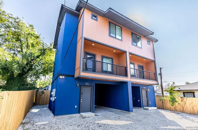 a front view of a building