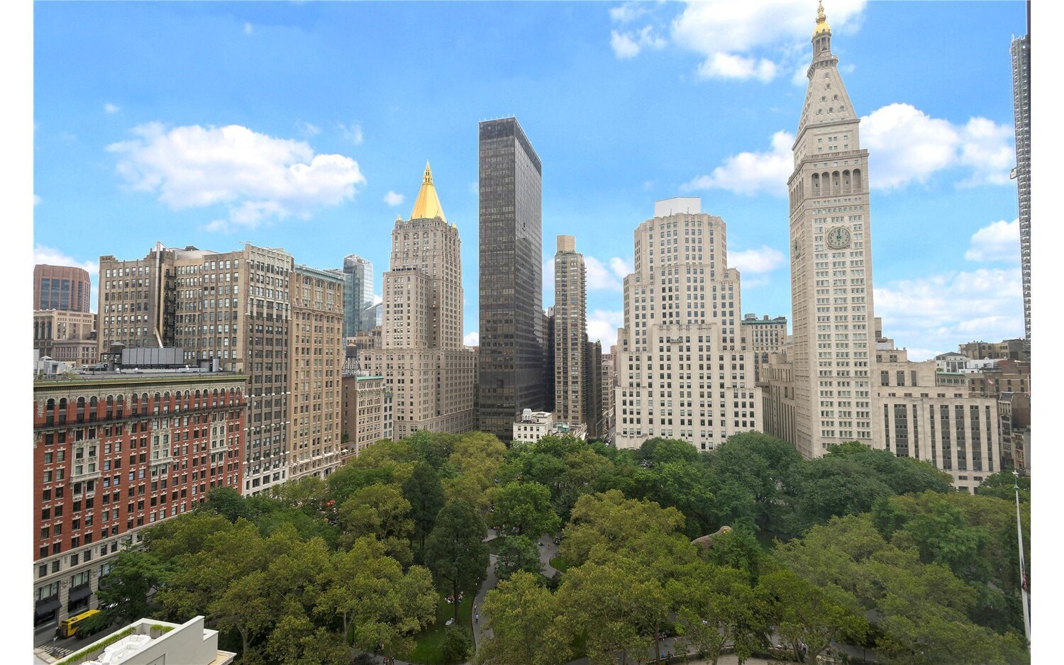 10 Madison Square West, Unit 14F Manhattan, NY 10010 - Photo 2 of 12 a view of a city with tall buildings