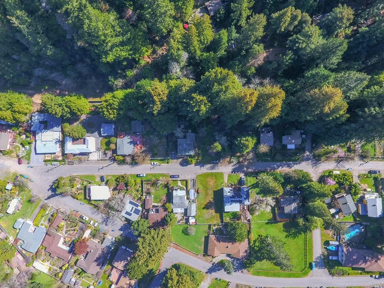 20225 Willow Road Monte Rio, CA 95462 - Photo 1 of 1 Aerial view of property and Willow Rd. neighborhood