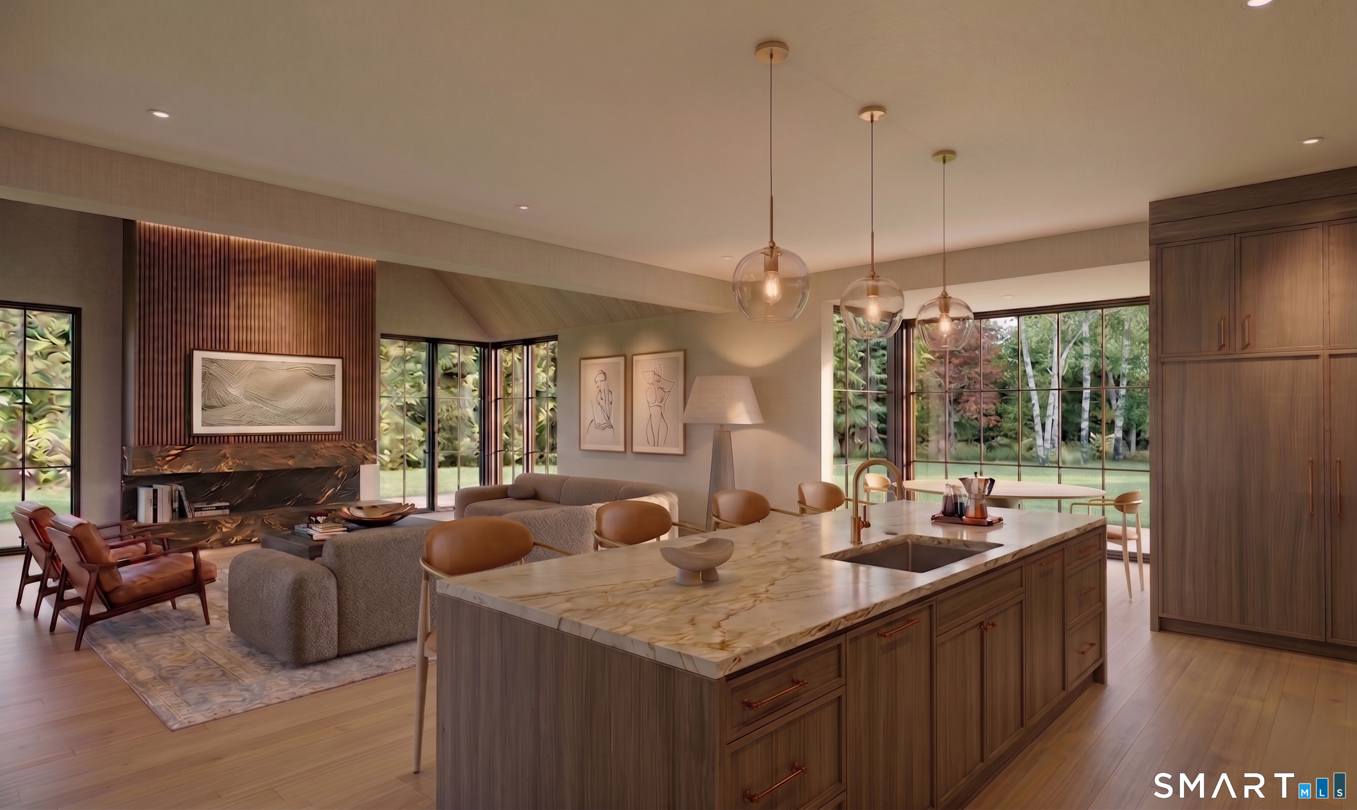 532 Round Hill Road Greenwich, CT 06831 - Photo 8 of 13 a kitchen with counter top space and furniture