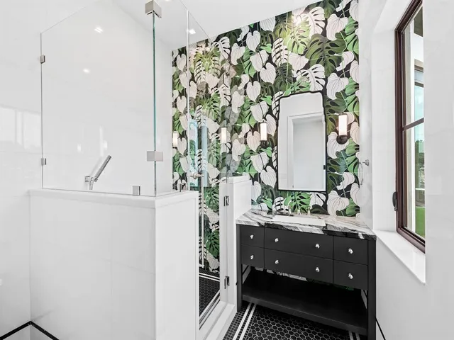 a building outdoor space with patio furniture