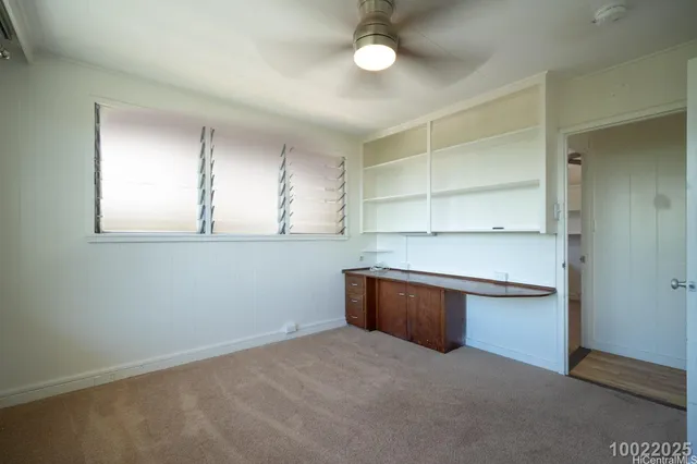 an empty room with closet