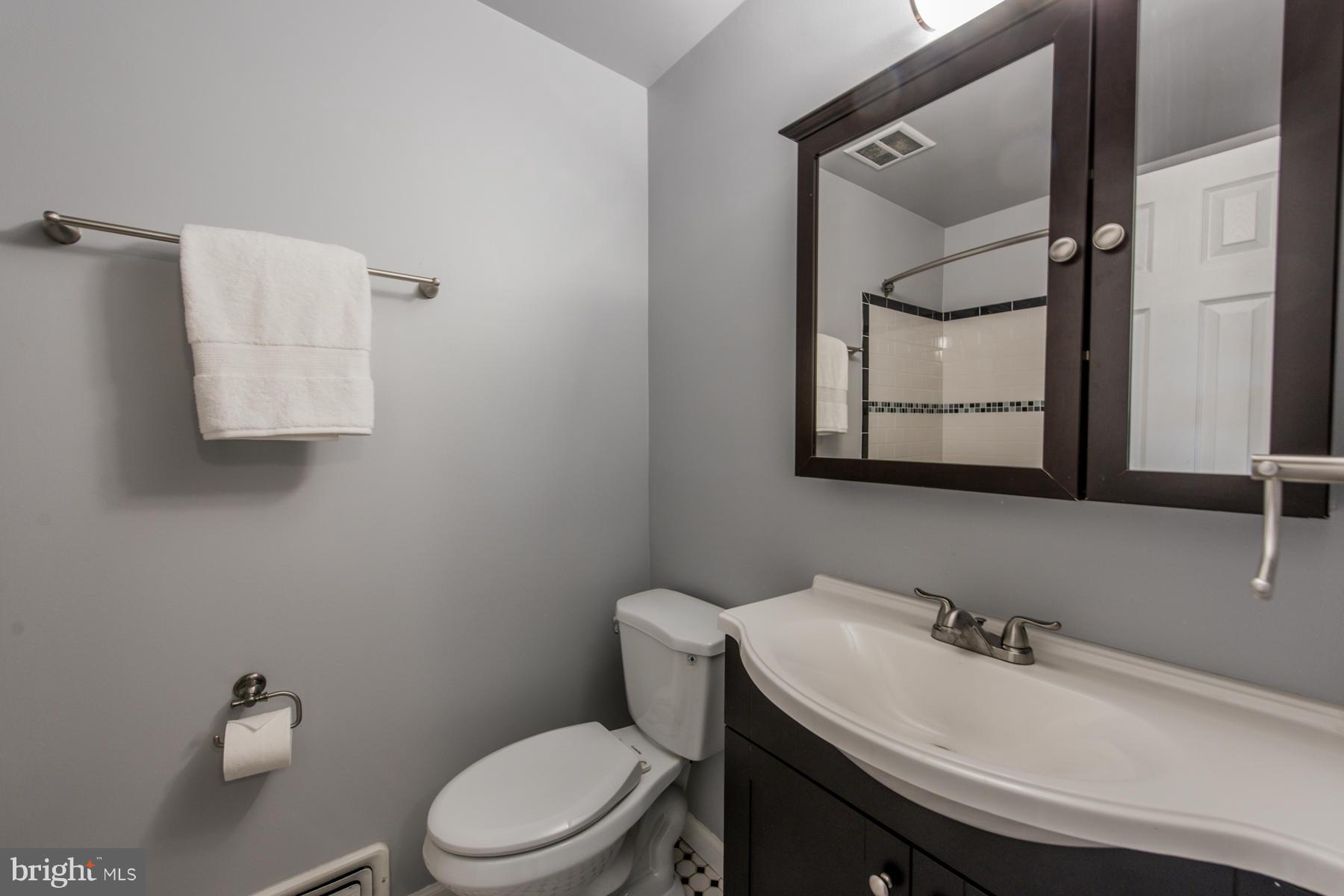 11019 Oakwood Street Silver Spring, MD 20901 - Photo 20 of 30 a bathroom with a sink a toilet and mirror