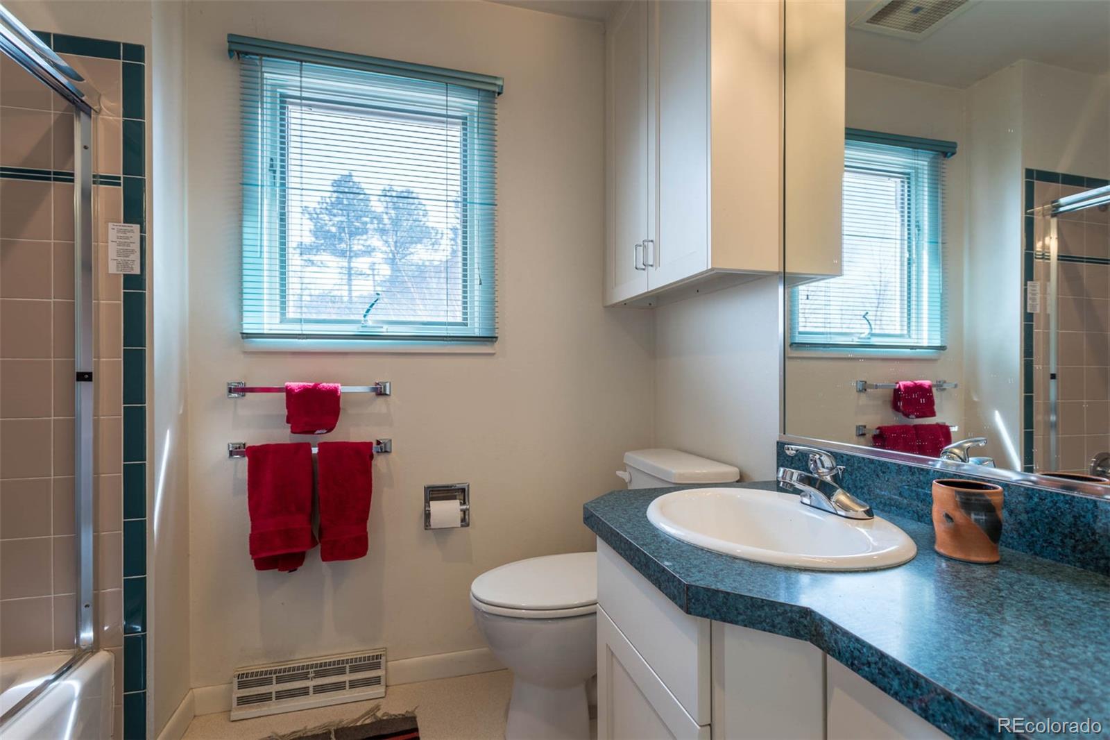 870 Willowbrook Road Boulder, CO 80302 - Photo 18 of 30 a bathroom with a sink toilet and mirror