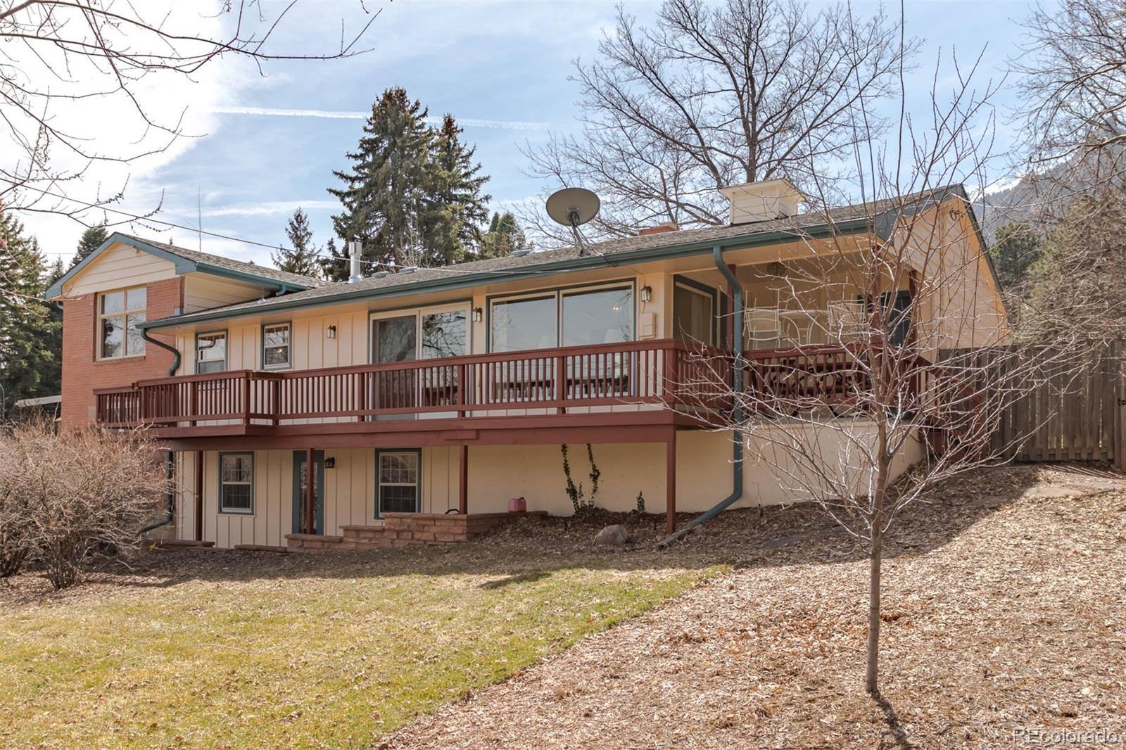 870 Willowbrook Road Boulder, CO 80302 - Photo 24 of 30 a view of a white house with a yard covered in snow