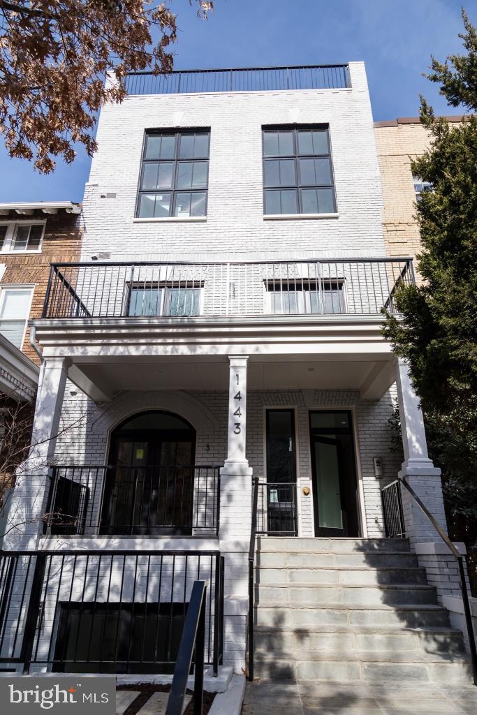 a view of a building with entryway
