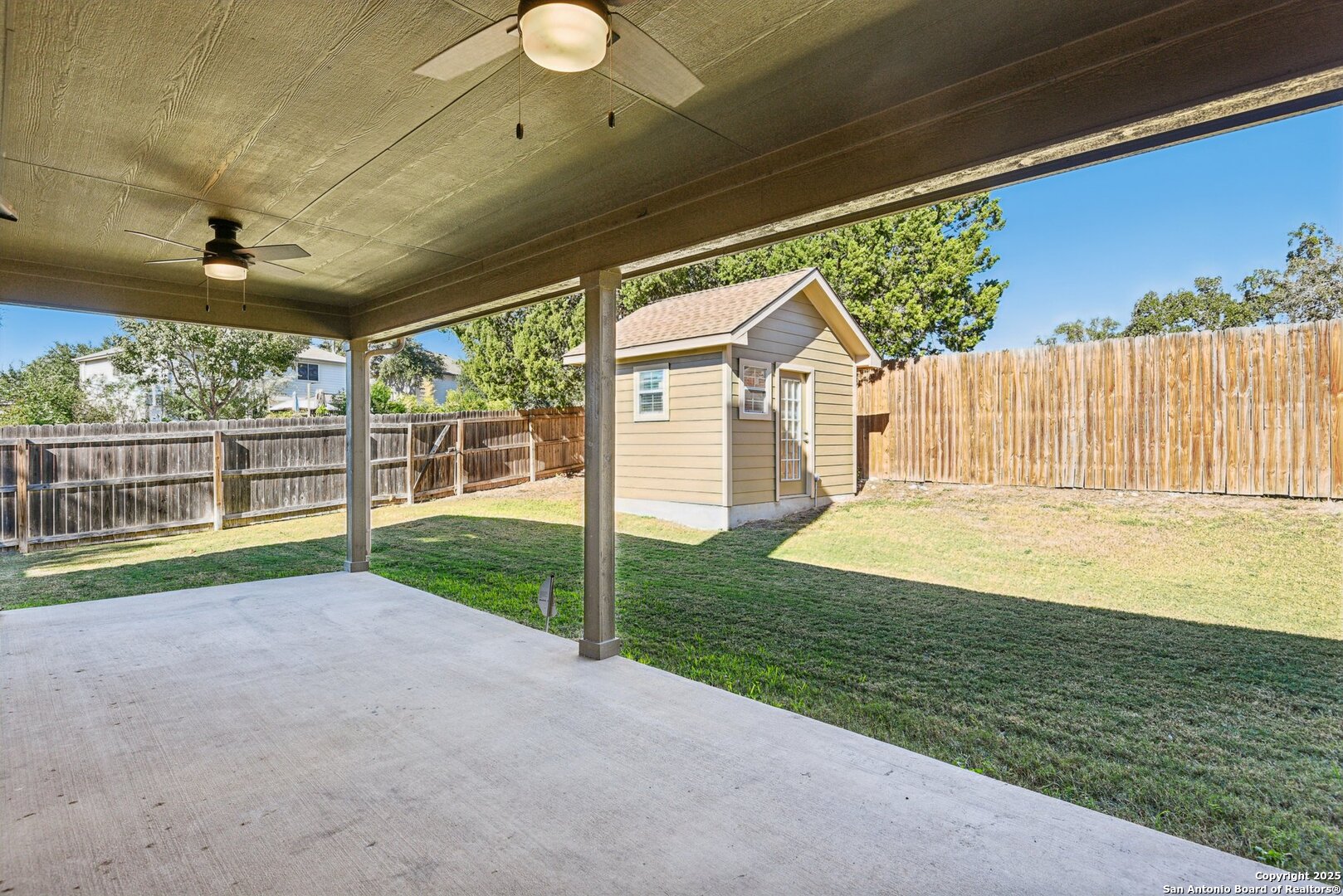 3524 Angora Trail Schertz, TX 78154 - Photo 21 of 25 a view of a house with backyard and porch