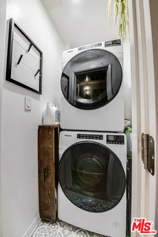 a utility room with a washer and dryer