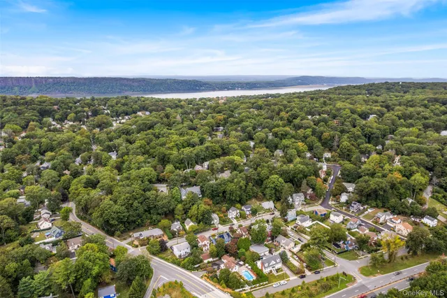 a view of a city with an outdoor space