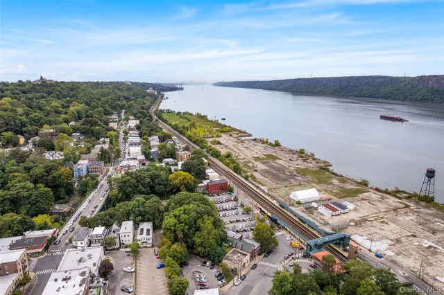 an aerial view of a city