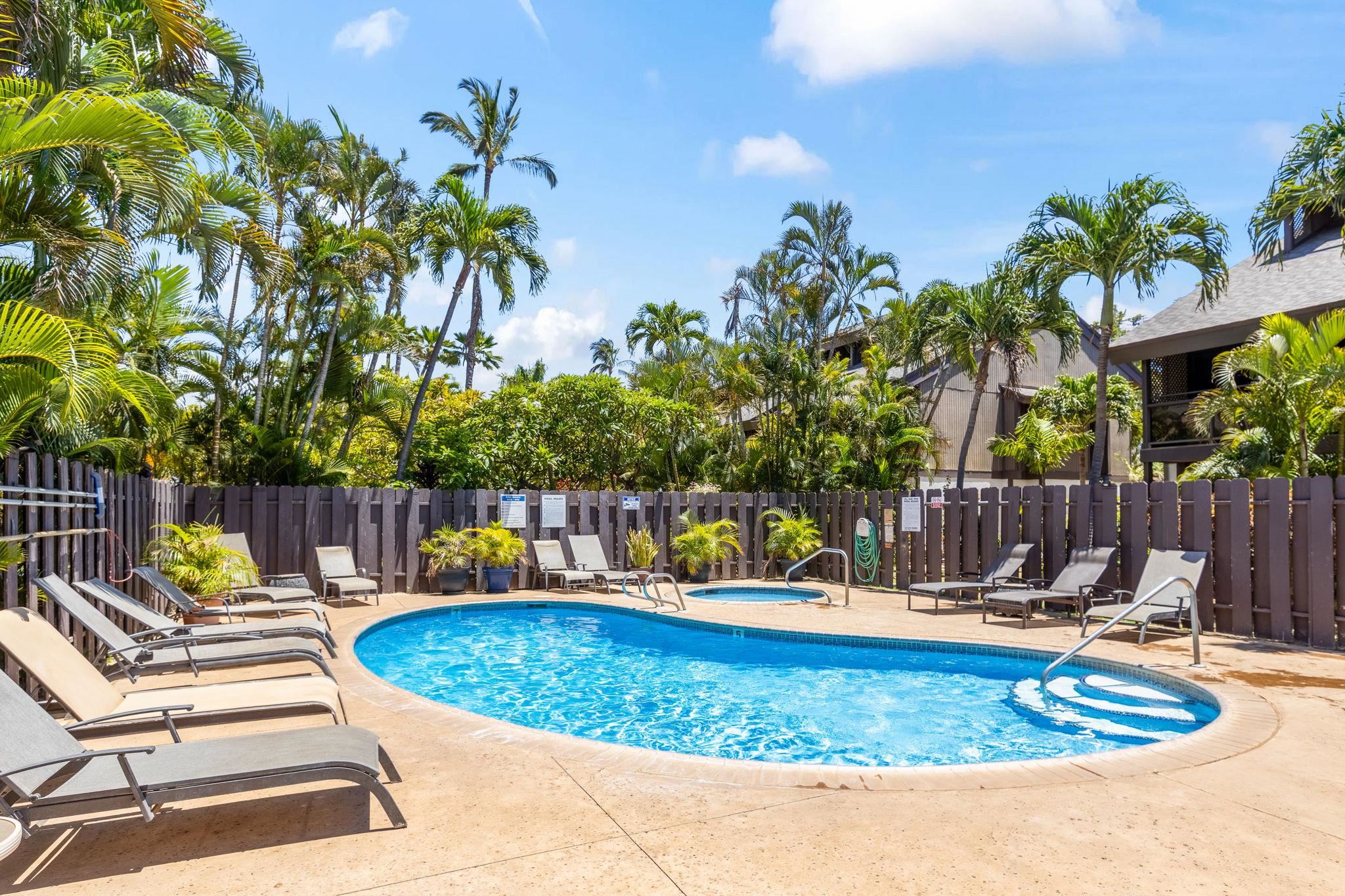 777 South Kihei Road, Unit 221G Kihei, HI 96753 - Photo 41 of 50 a view of a backyard with swimming pool