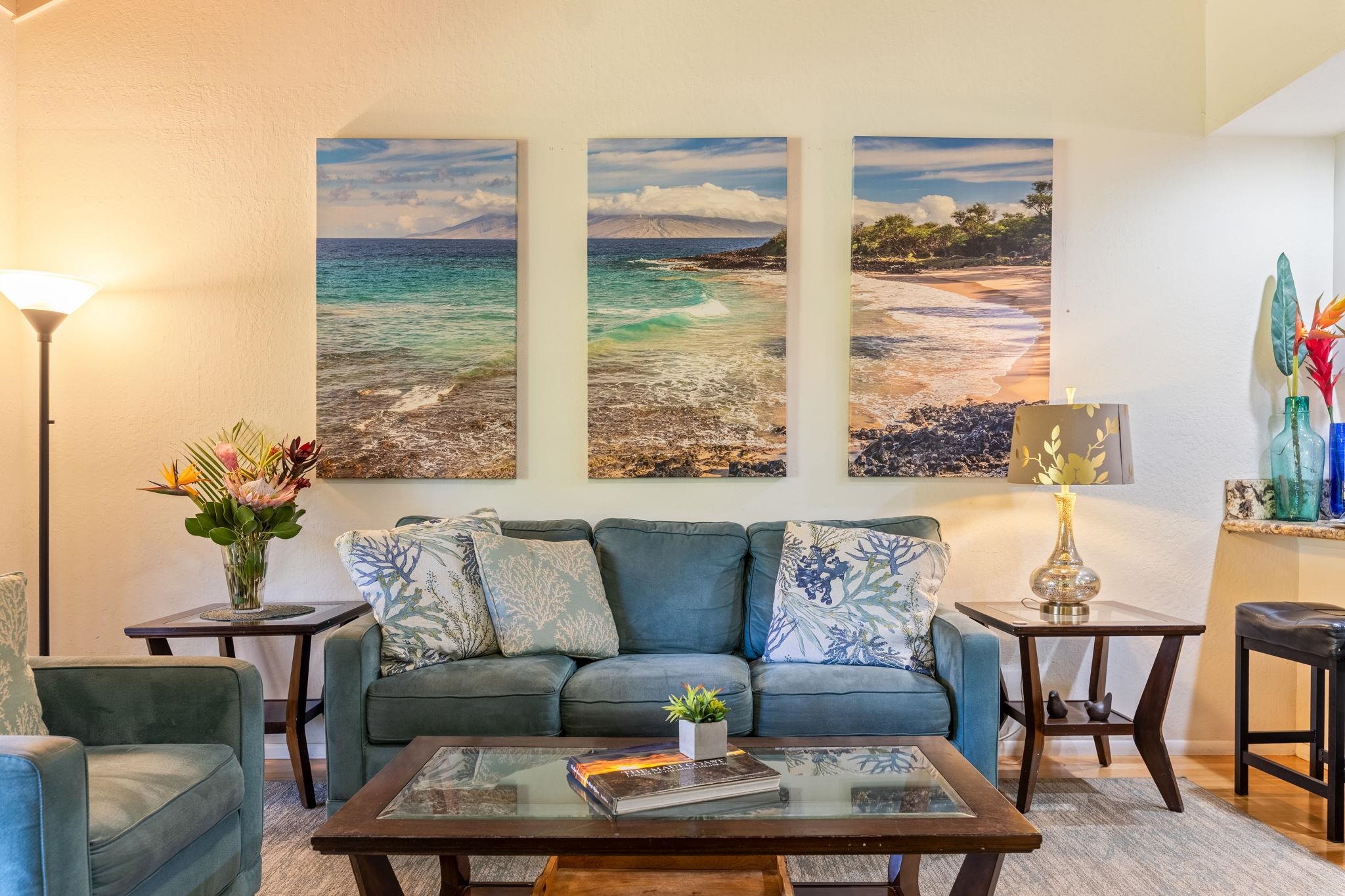 777 South Kihei Road, Unit 221G Kihei, HI 96753 - Photo 7 of 50 a living room with furniture and a large window