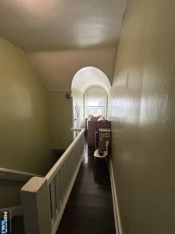 a view of a hallway with a elevator
