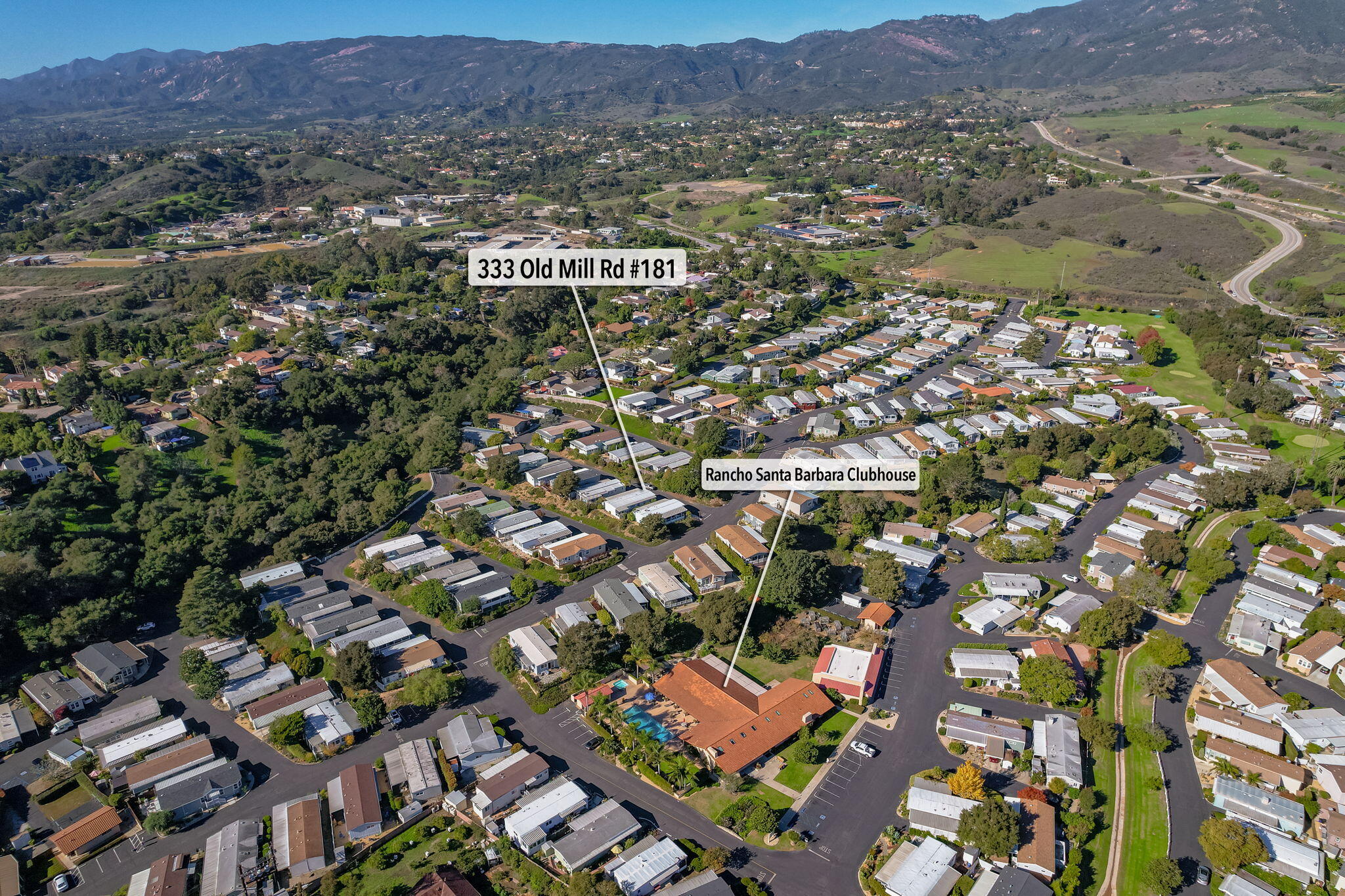 333 Old Mill Road, Unit 181 Santa Barbara, CA 93110 - Photo 7 of 10 07 - 333-181 Old Mill Rd (aerial)