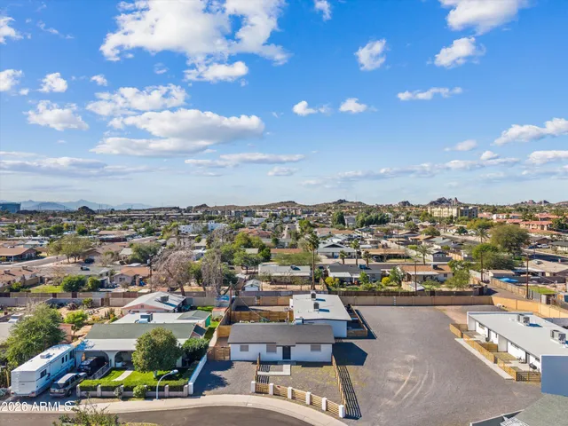 an aerial view of a city
