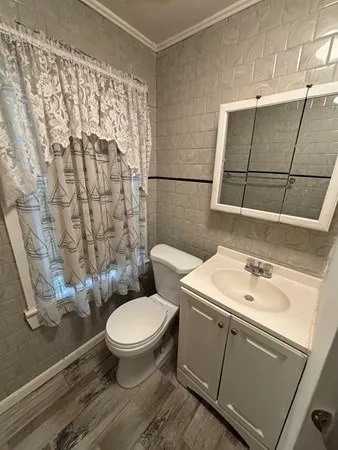a bathroom with a toilet and a sink