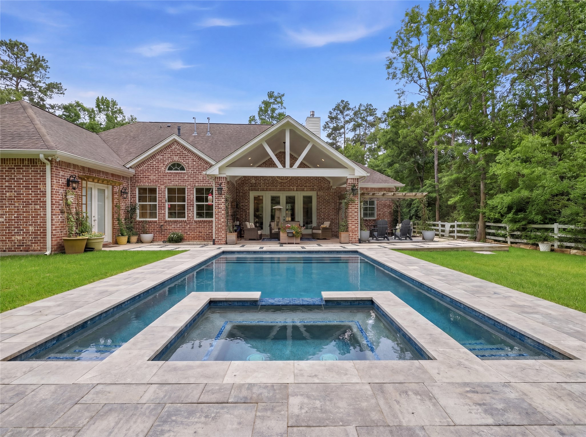 7106 Hampton Court Spring, TX 77389 - Photo 21 of 31 Limitless possibilities for the massive backyard space for landscaping or a pool (digital concept pool rendering)