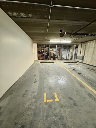 a view of a garage