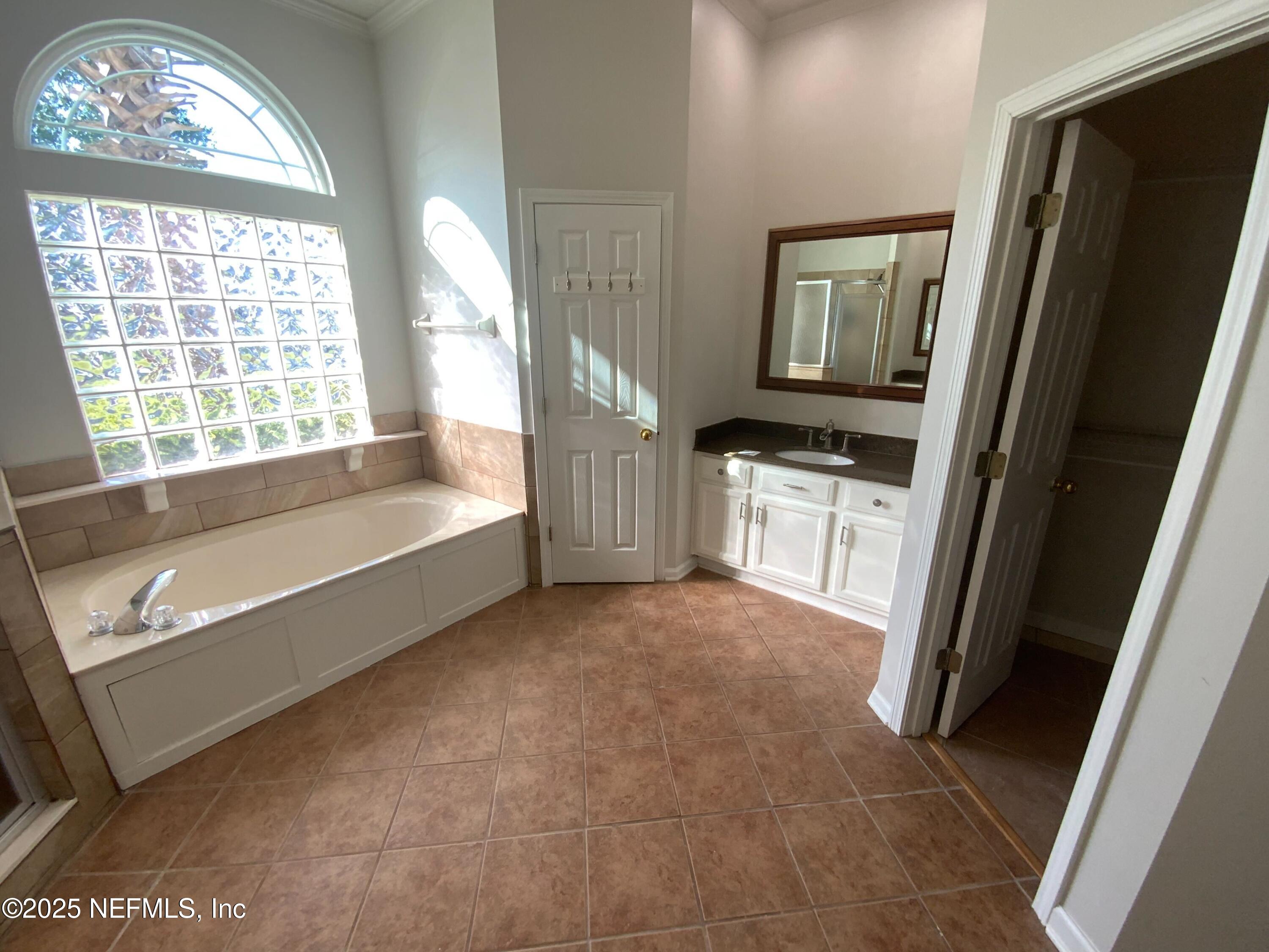 9767 Brockham Court Jacksonville, FL 32221 - Photo 13 of 17 a spacious bathroom with a bathtub and a shower