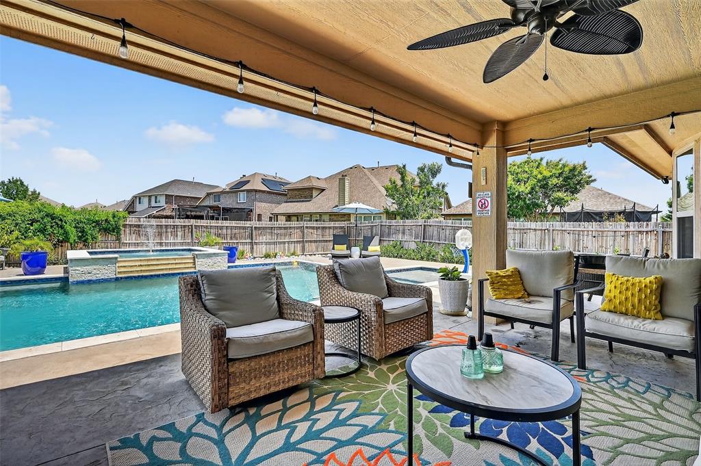 910 Calder Court Anna, TX 75409 - Photo 2 of 37 a balcony with furniture and garden view