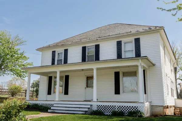 a front view of a house