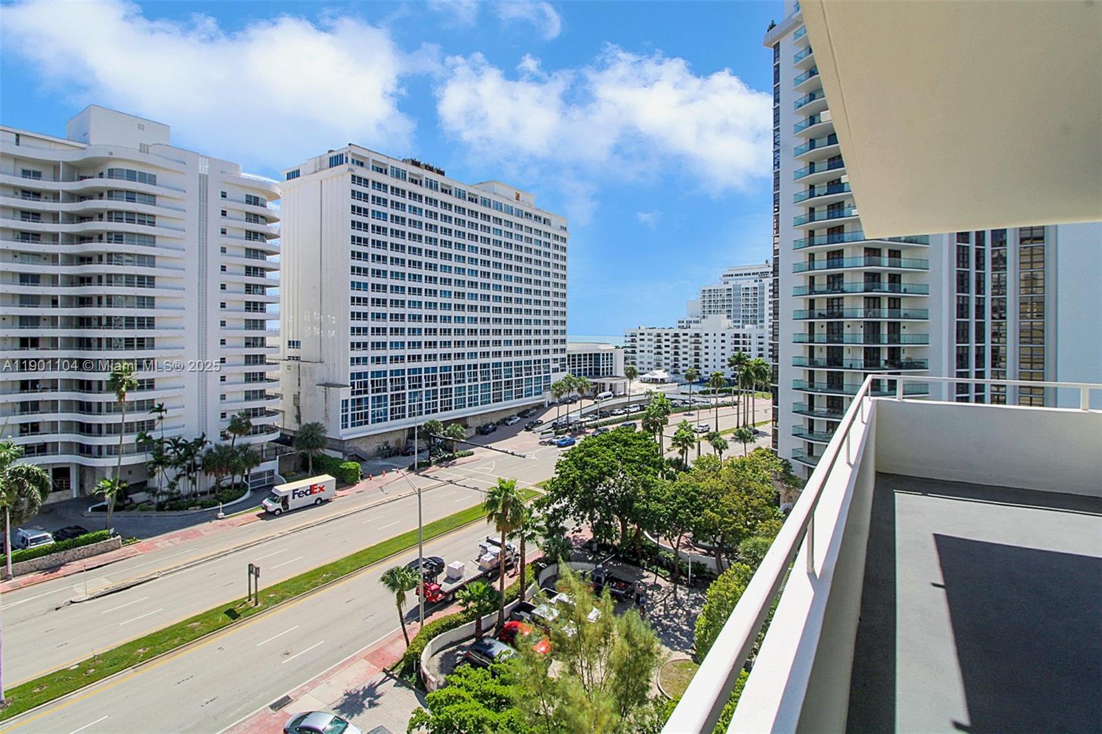 5600 Collins Avenue, Unit 9E Miami Beach, FL 33140 - Photo 34 of 55 a view of balcony with a potted plant