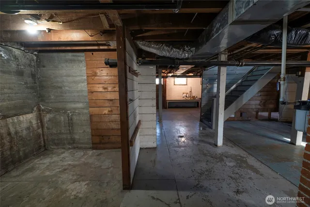 a view of storage and utility room