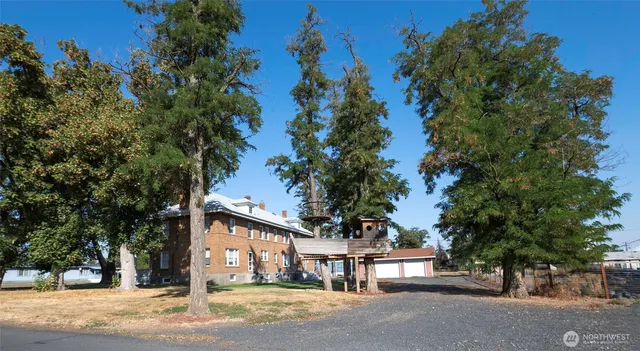 a house with a tree in front of it
