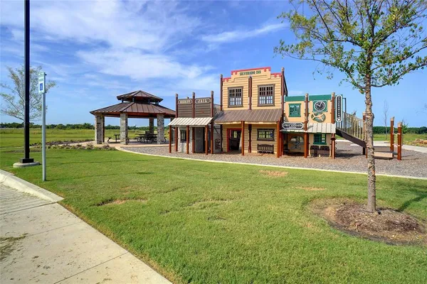a house view with a garden space