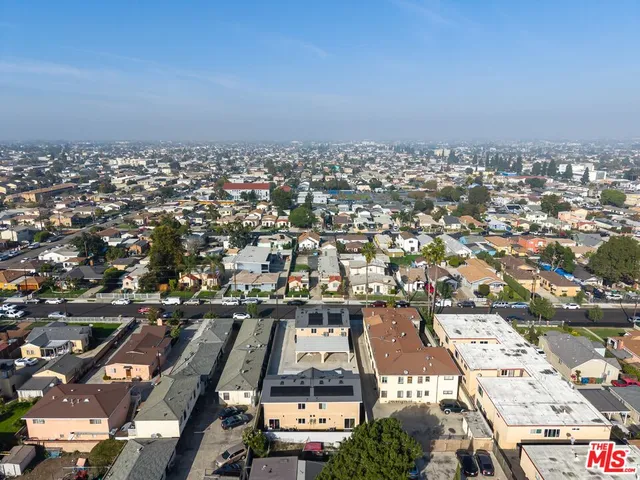 an aerial view of a city