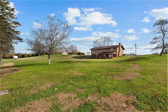 a view of a lake with houses
