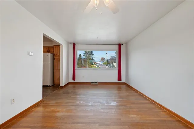 an empty room with window