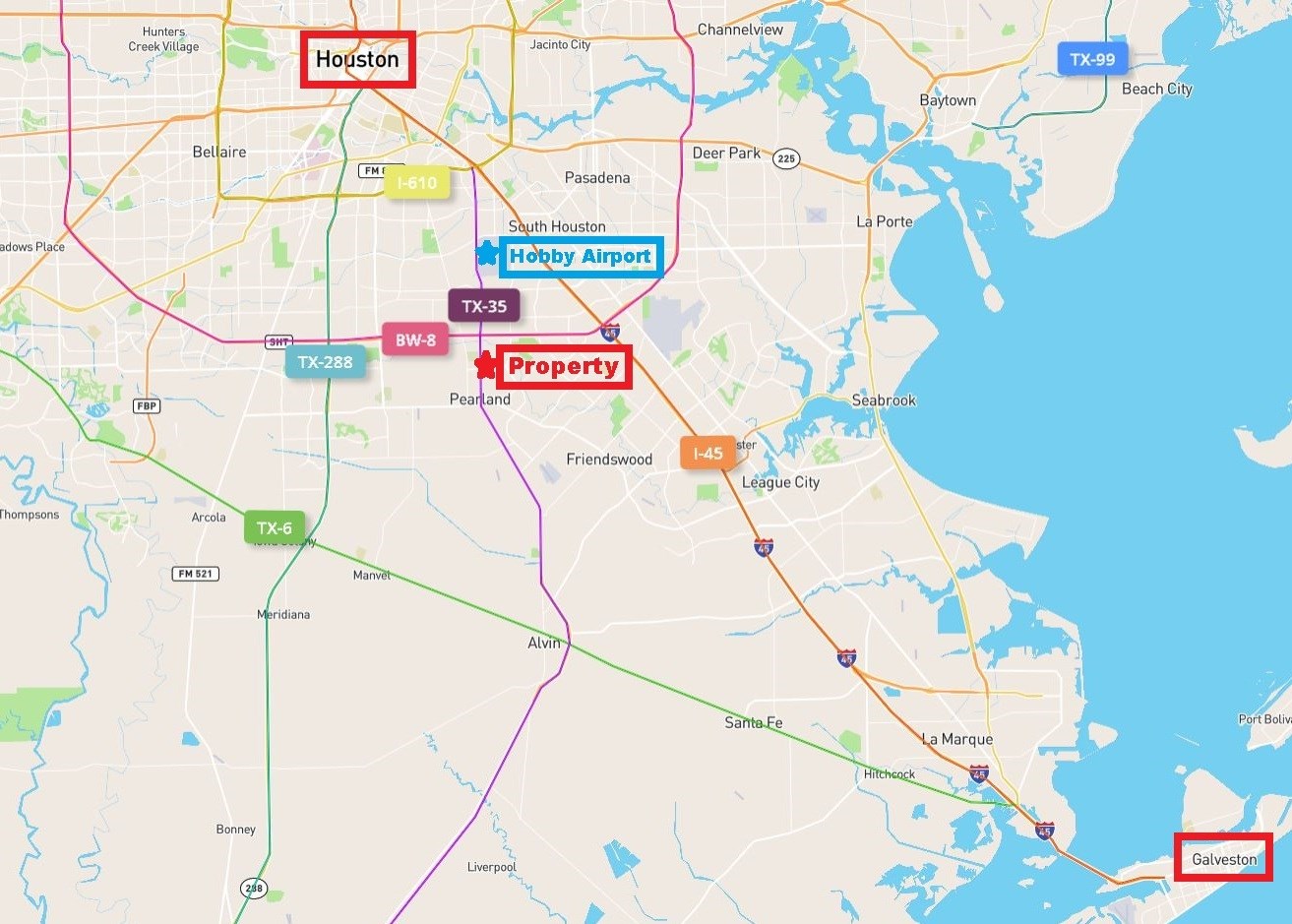 0 McHard Road Pearland, TX 77581 - Photo 13 of 13 Area Map