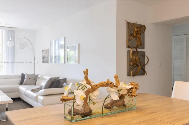 a view of a flower in a garden