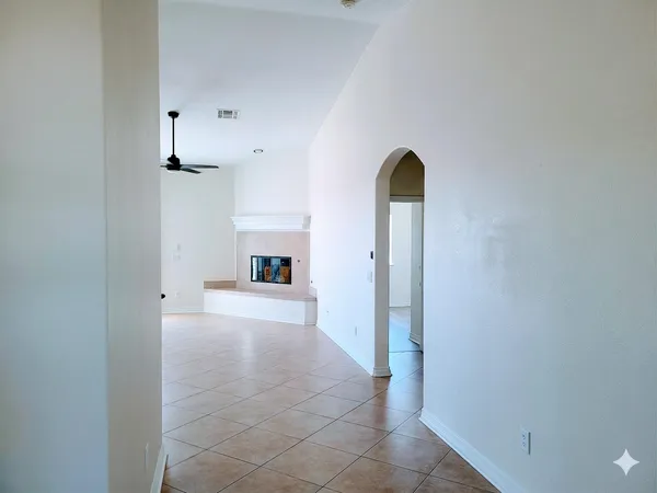 a view of a livingroom with wooden floor
