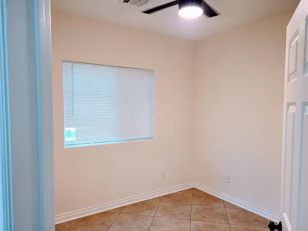 an empty room with a window