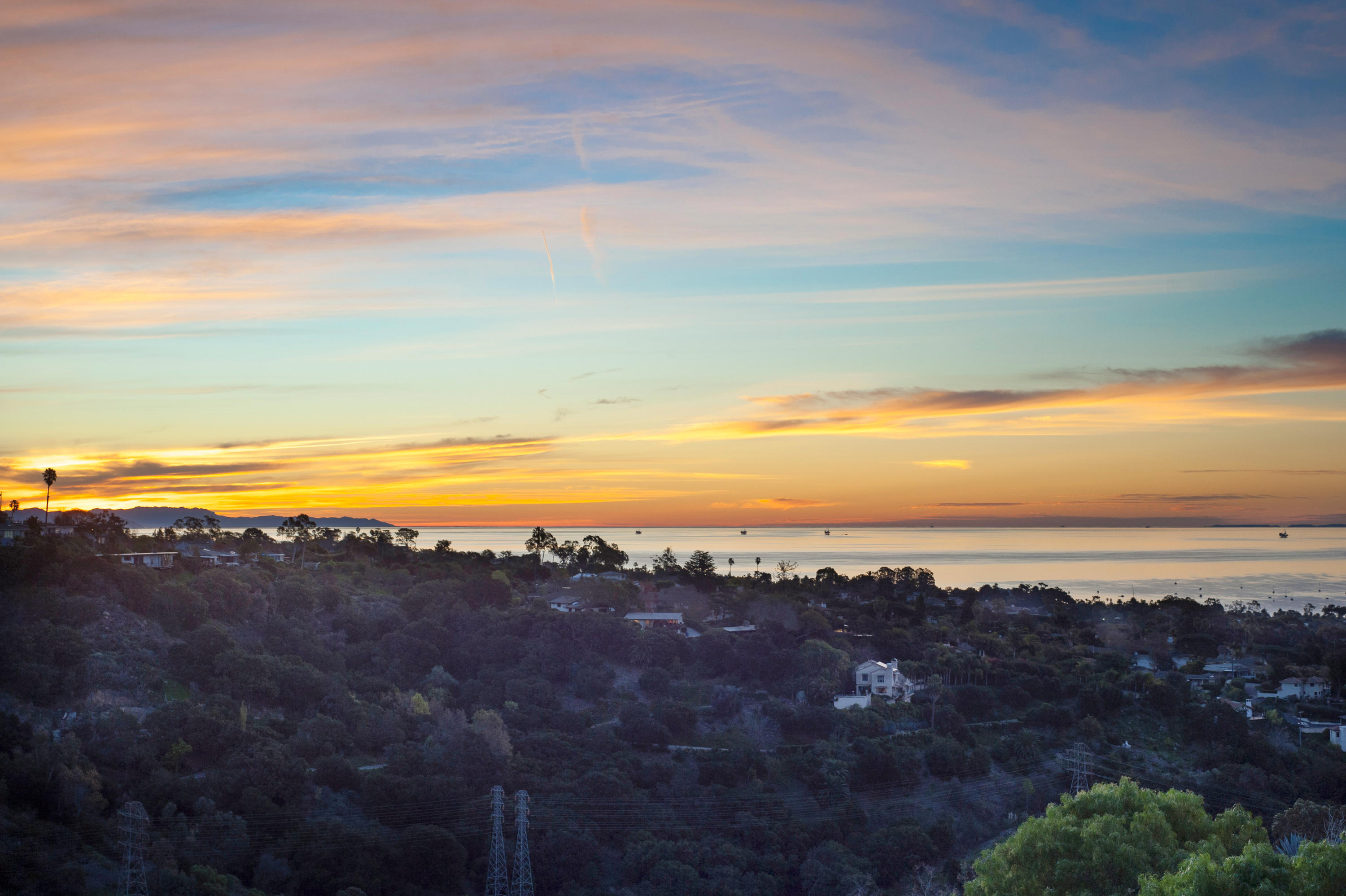 a view of an ocean and beach
