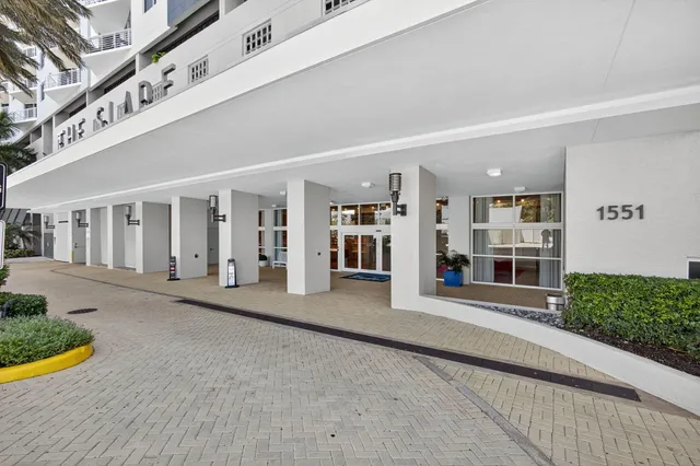 a view of a building with a outdoor space