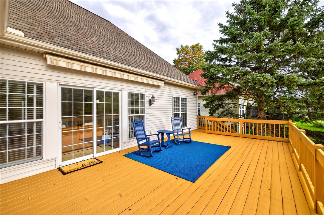 47 New London Road Henrietta, NY 14534 - Photo 5 of 44 Upstairs deck overlooking the pond