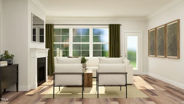 a balcony with table and chairs