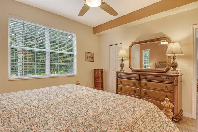 a view of a garden with a bench