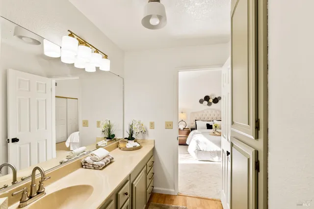 a very nice looking room with a large window