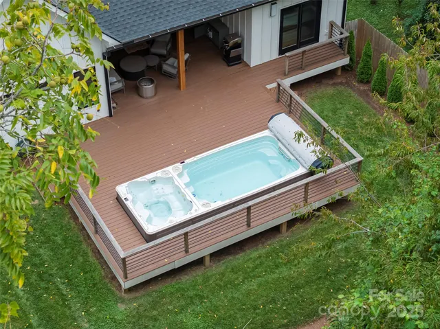 a view of a backyard with a garden