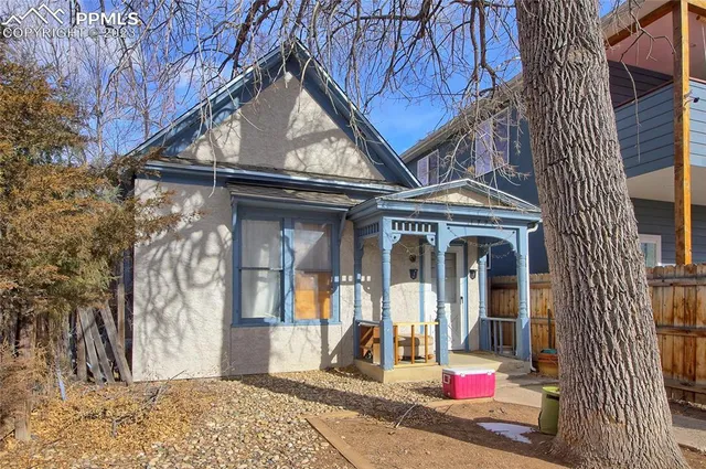 a front view of a house