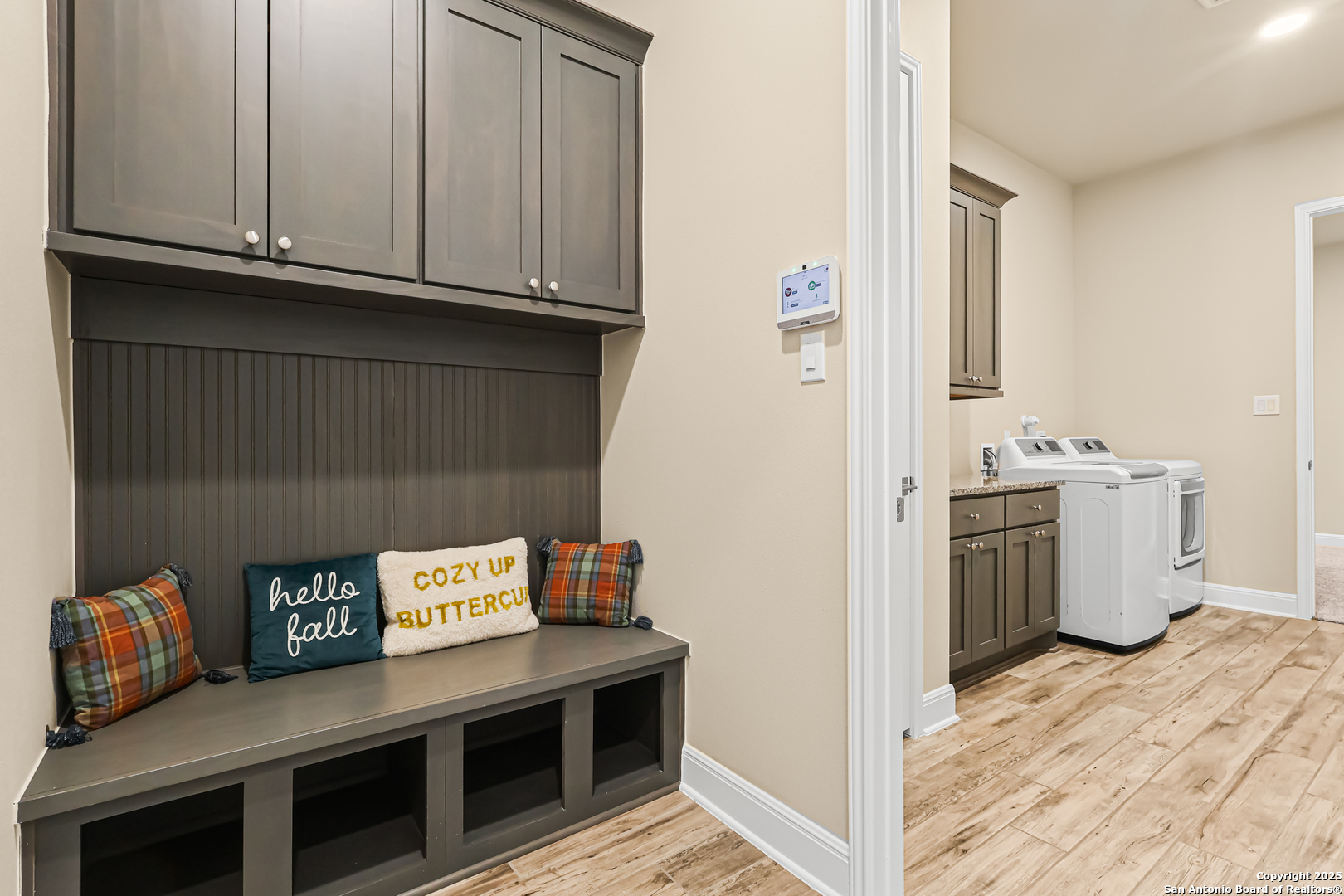 27103 Coltons Canyon San Antonio, TX 78260 - Photo 32 of 42 a view of kitchen with stainless steel appliances granite countertop a stove and a refrigerator