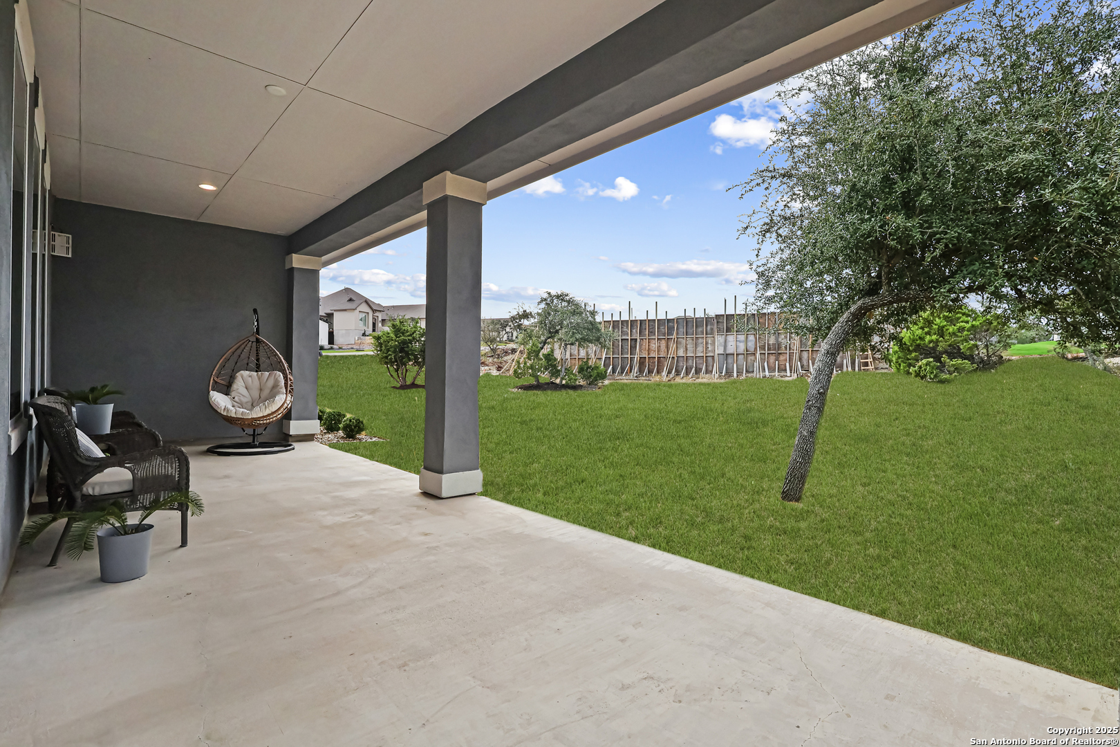 27103 Coltons Canyon San Antonio, TX 78260 - Photo 39 of 42 a view of a porch with furniture and garden