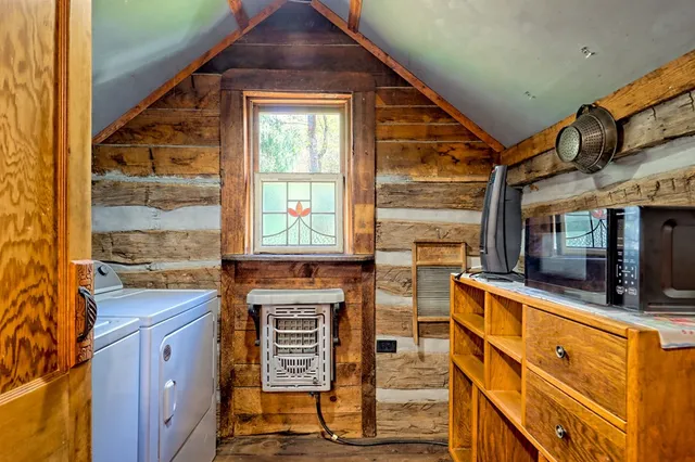 a view of storage and utility room