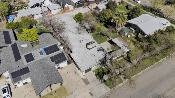 an aerial view of multiple house