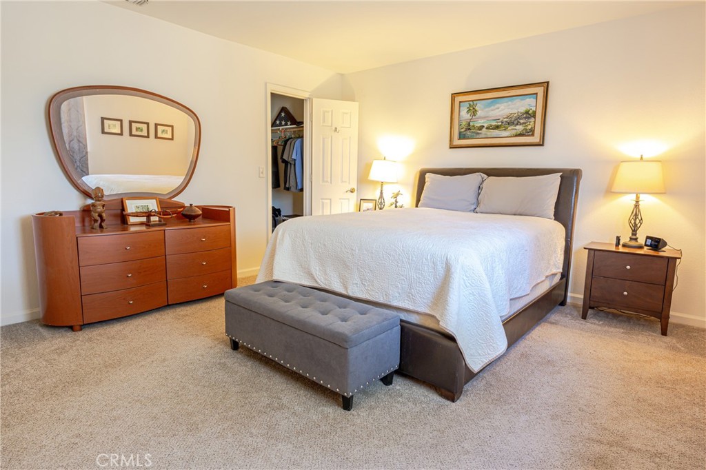 30142 Revis Road Coarsegold, CA 93614 - Photo 21 of 43 a spacious bedroom with a bed a mirror and dresser