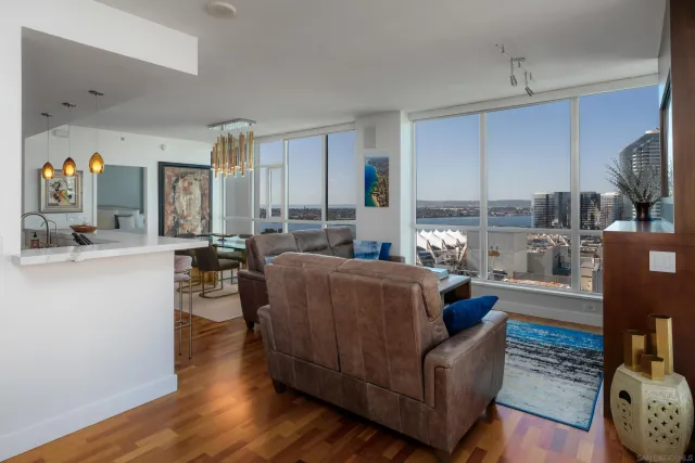 a view of city from a balcony